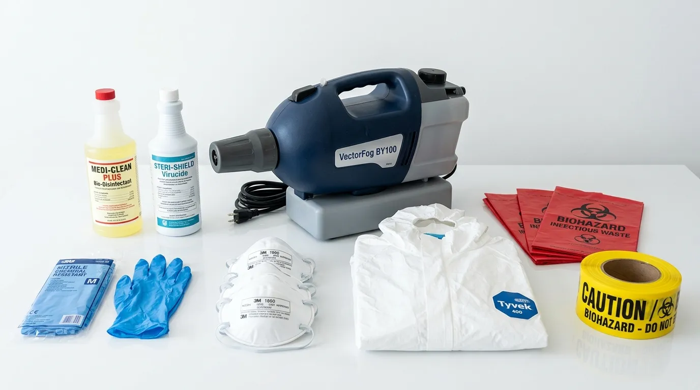 Professional biohazard remediation crew working in Citrus Ridge