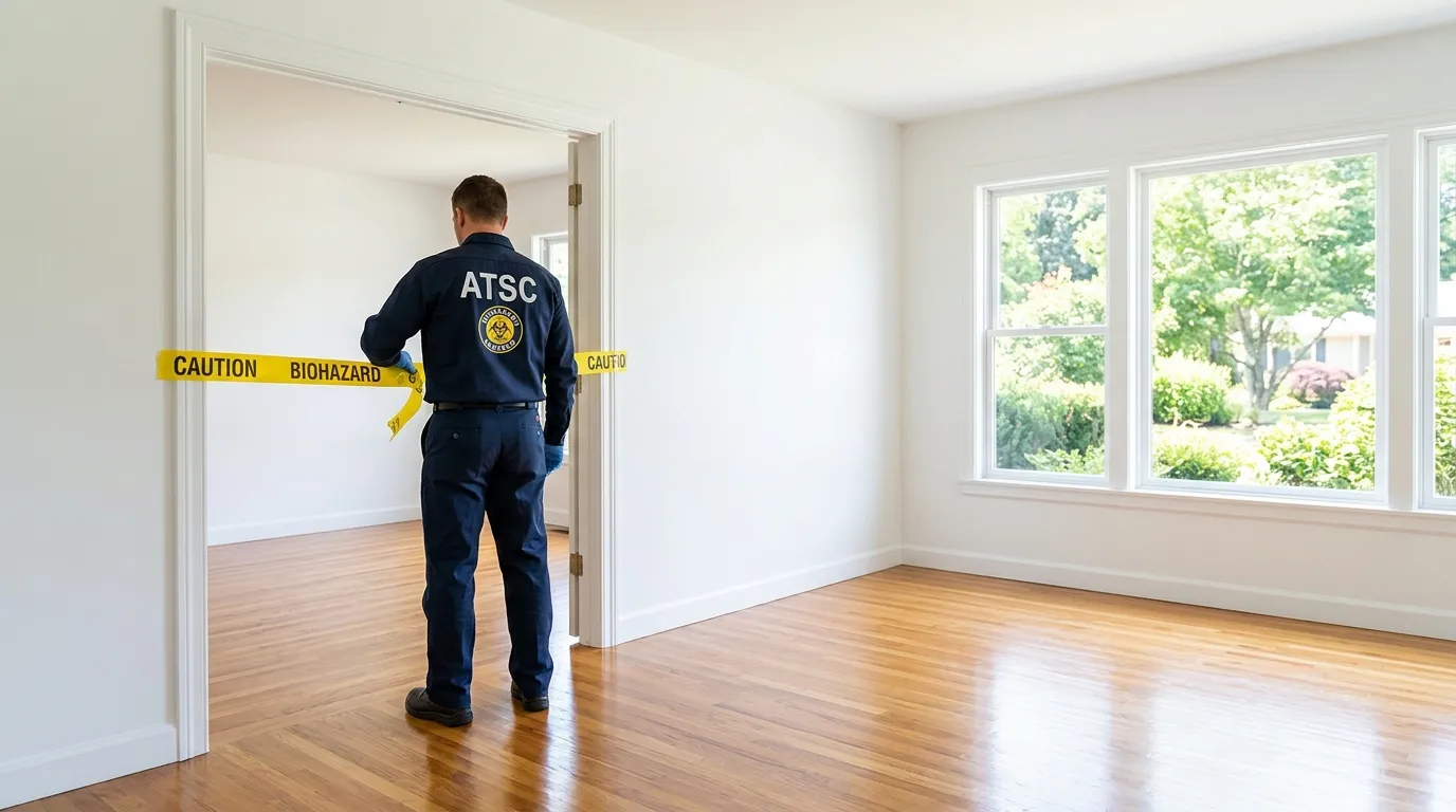 Certified biohazard cleanup crew performing Trauma Scene Cleanup in Citrus Ridge